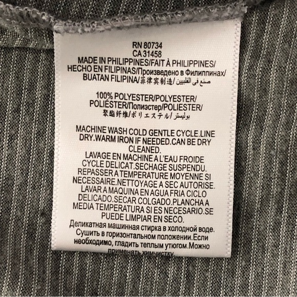 BCBGeneration Split Back Tank Heather Gray Size S - Picture 5 of 5